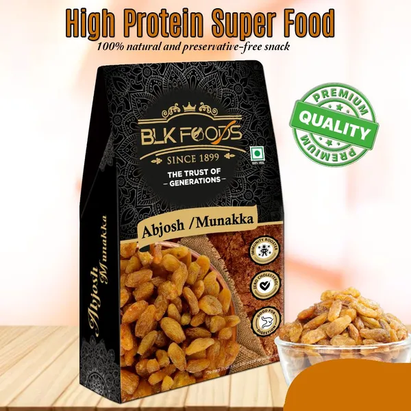 BLK_FOODS_Munnaka_(with_seed)_250g_|_Abjosh_Raisins_(1_x_250_g)