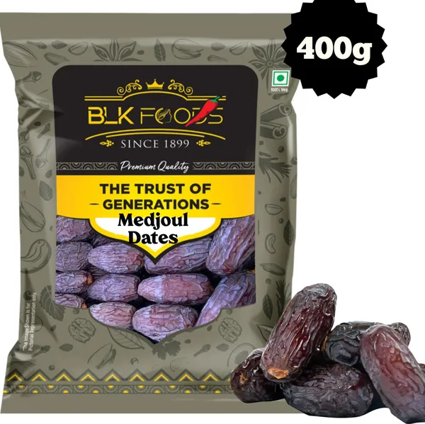 BLK_FOODS_Medjoul_Dates_400g_|Sweet_&_Nutrient_Rich_Dry_Fruit_|Healthy_Snack_Khajoor_Dates_(1_x_400_g)