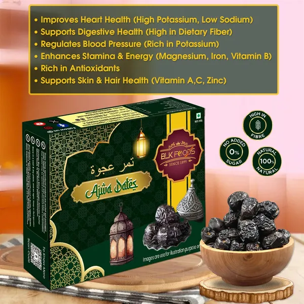BLK_FOODS_Ajwa_Dates_400g_|_Khajoor_|_Khajur_Dry_Fruits_|_Sweet_&_Nutrient_Rich_Dates_(1_x_400_g)