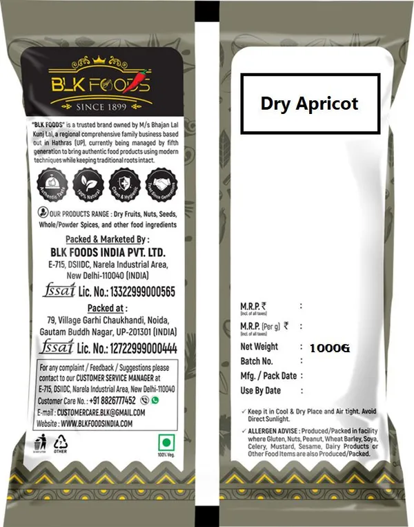 BLK_FOODS_500g_Dried_Khumani_Dry_Fruit_|_Apricots_Apricots_(1_x_500_g)