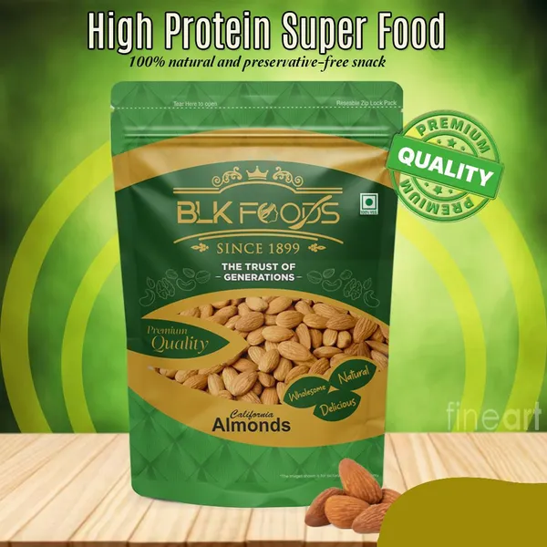 BLK_FOODS_1.5Kg_Natural_California_Badam_giri_|_Dry_Fruits_Almonds_(1_x_1500_g)