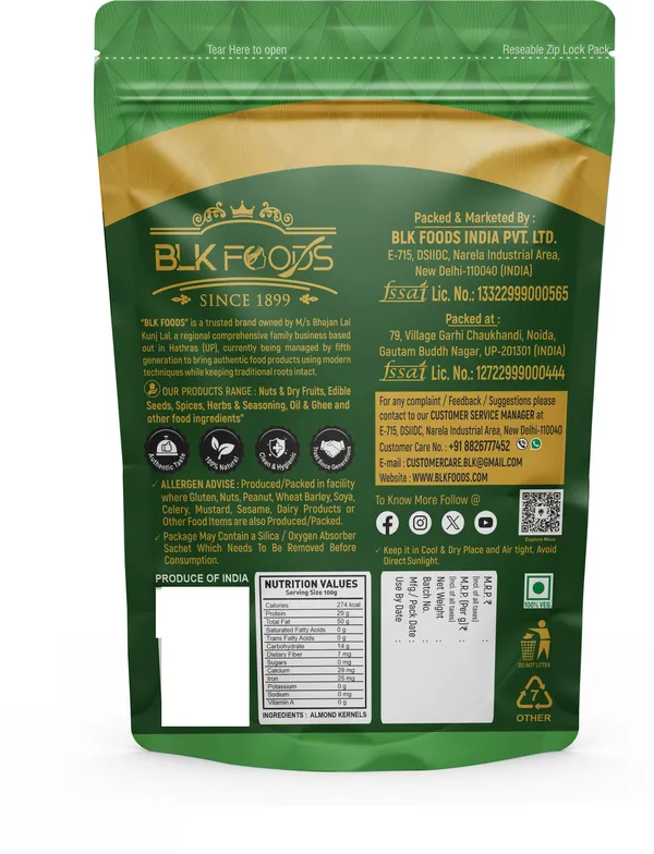 BLK_FOODS_1.5Kg_Natural_California_Badam_giri_|_Dry_Fruits_Almonds_(1_x_1500_g)