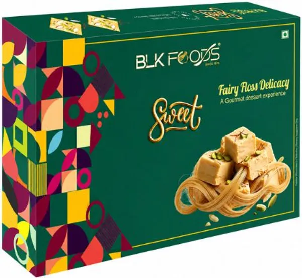 BLK_FOODS_Premium_Elaichi_Soan_Papdi_|_Soft_&_Flaky_Indian_Sweet_|_1Kg_Patisa_Gift_Box_(2_x_0.5_kg)