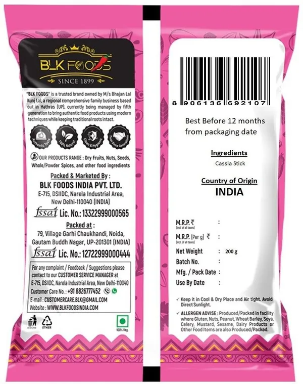 BLK_FOODS_Select_Cinnamon_split_Stick_(Dalchini)_(200_g)
