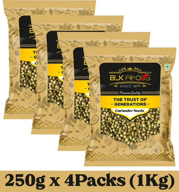 BLK_FOODS_Select_Coriander_Whole_(Dhaniya_Sabut)_1000g_(4_X_250g)_(4_x_250_g)