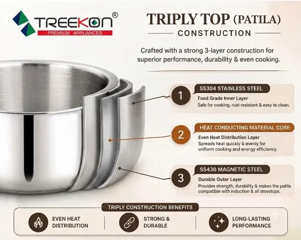 TREEKON_TRIPLY_TOP/PATILA_WITH_STAINLESS_STEEL_LID