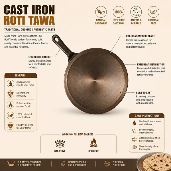 TREEKON_SEASONED_CAST_IRON_ROTI_TAWA