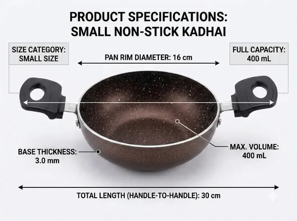 TREEKON_MINI/SMALL/BABY_KADAI_16CM_(400ML)