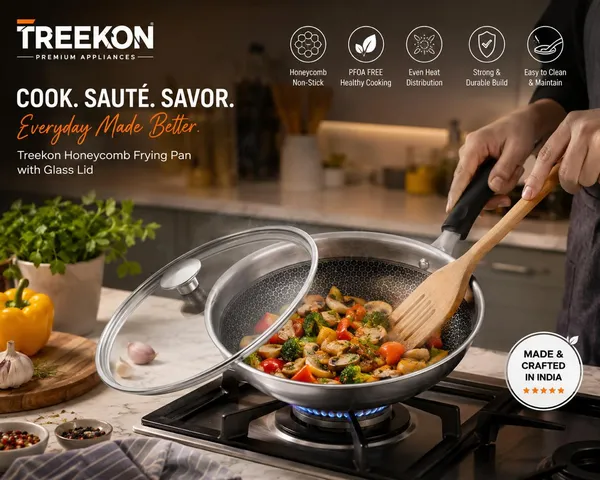 TREEKON_TRIPLY_HONEY_COMB_NON-STICK_FRY_PAN_