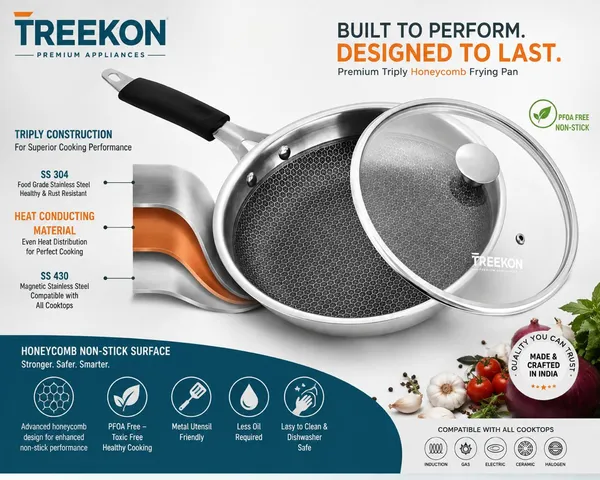 TREEKON_TRIPLY_HONEY_COMB_NON-STICK_FRY_PAN_