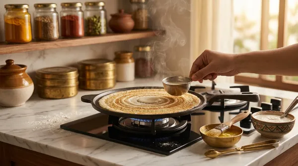 TREEKON_SEASONED_CAST_IRON_LONG_HANDLE_DOSA_TAWA