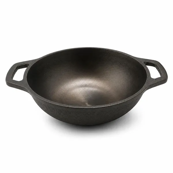 TREEKON_SEASONED_CAST_IRON_ROUND_KADAI