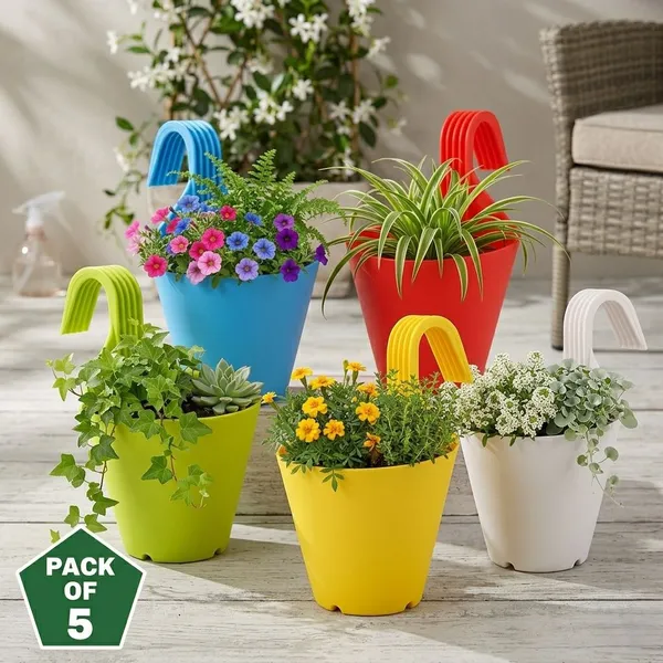 8_Inch_Hanging_Planters_Plastic_Pots_For_Indoor_Outdoor_Plant_Container_Set_(Pack_Of_5,_Plastic)