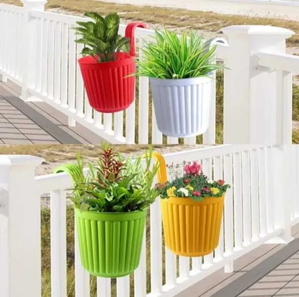 4-Pack_Hanging_Fence_Planters_-_Corrugated_Plastic_Flower_Pots_With_Hook_Plant_Container_Set_(Pack_Of_4,_Plastic)
