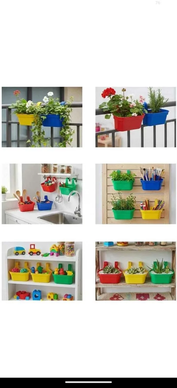12"_Hanging_Balcony_Railing_Planters_-_Oval_Metal_Pots,_Plant_Container_Set_(Pack_Of_4,_Plastic)