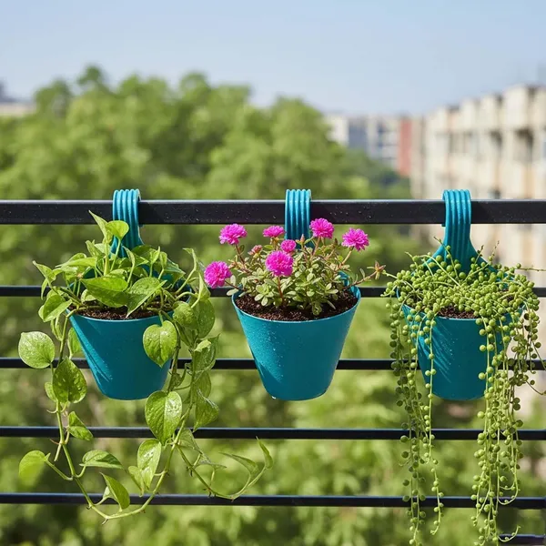 8_Inch_Multicolor_Hanging_Planters_with_Hooks_Pack_of_5_Plant_Container_Set_(Pack_of_5,_Plastic)