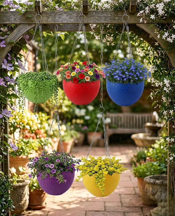Hanging_Plant_Basket_5-Pack_-_6-Inch_Garden_Containers_With_Chains_Plant_Container_Set_(Pack_Of_5,_Plastic)