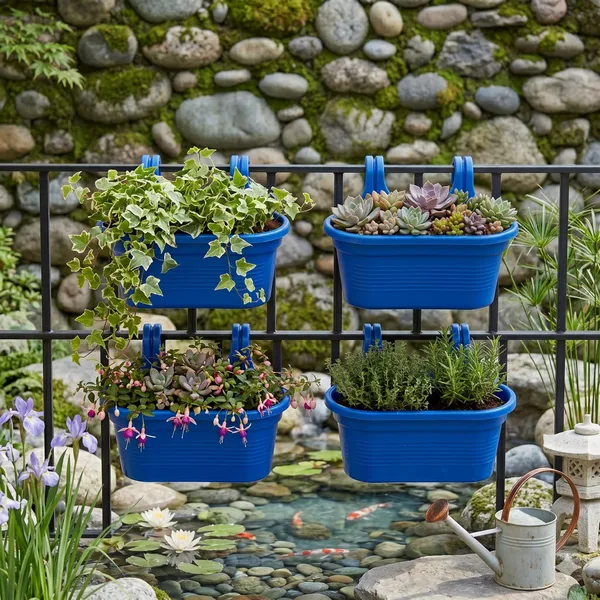 Modern_Blue_Hanging_Railing_Planters_-_Set_of_4_for_Indoor_&_Outdoor_Plant_Container_Set_(Pack_of_4,_Plastic)
