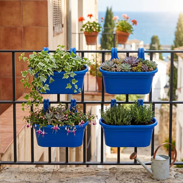 Blue_Plastic_Balcony_Railing_Flower_Pots_-_4_Piece_Hanging_Set_Plant_Container_Set_(Pack_of_4,_Plastic)
