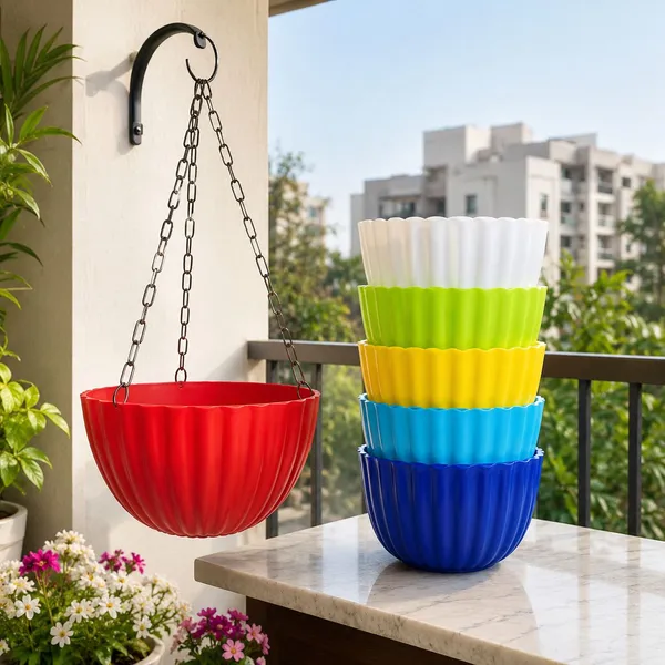 Hanging_Flower_Pots_Decorative_Plant_Container_Set_(Pack_Of_5,_Plastic)