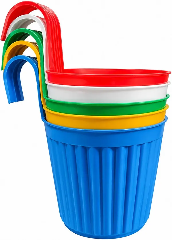 Vealcia_Round_Hook_Hanging_Plastic_Pots_Indoor_Outdoor_Balcony_Flower_Pot._Plant_Container_Set_(Pack_Of_4,_Plastic)