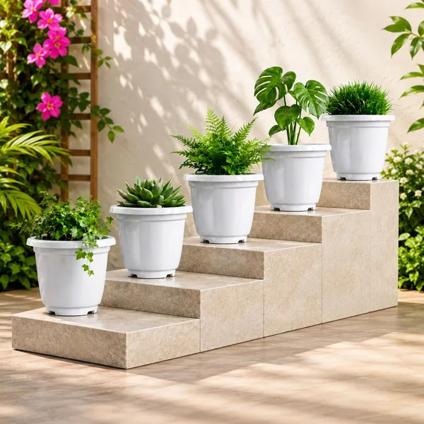 Premium_Plastic_Planters_Set_Glossy_White_Flower_Pots_Plant_Container_Set_(Pack_Of_5,_Plastic)