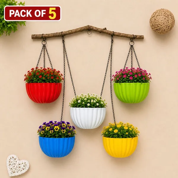 5-Hanging_Flower_Pots,_Gamla_Hanging,_P_Plant_Container_Set_(Pack_Of_5,_Plastic)