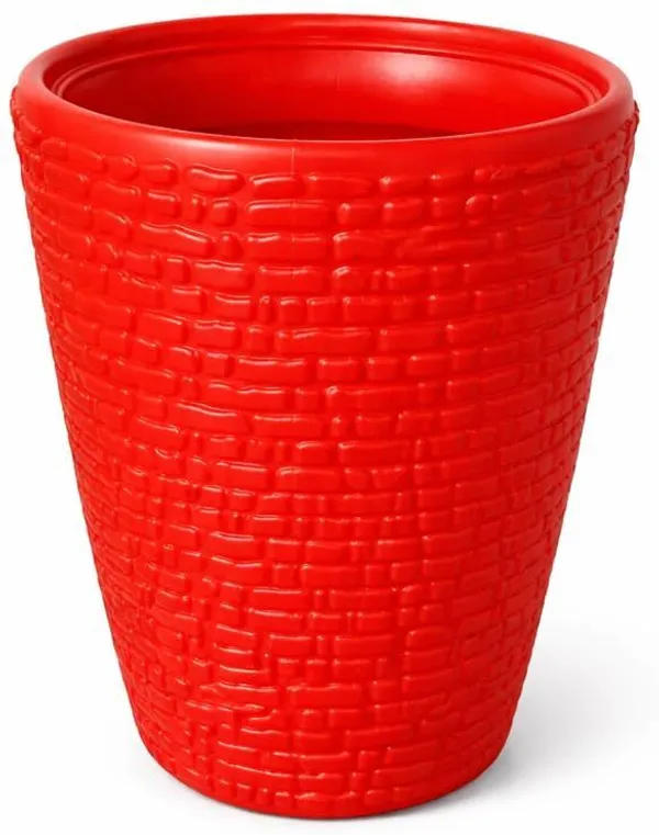 Green_Decorative_Plastic_Flower_Pots_Pack_Of_1_Plant_Container_Set_(Plastic)