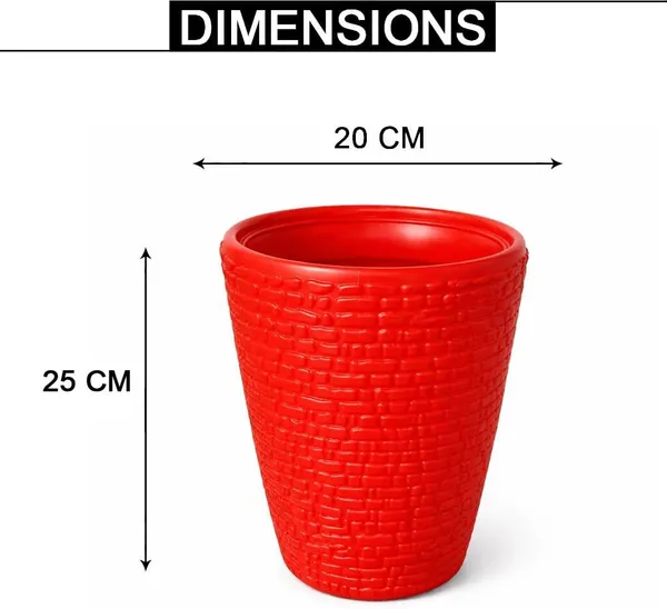 Green_Decorative_Plastic_Flower_Pots_Pack_Of_1_Plant_Container_Set_(Plastic)