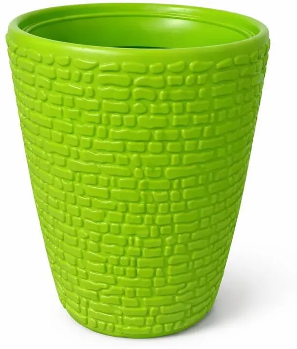 Green_Decorative_Plastic_Flower_Pots_Pack_Of_1_Plant_Container_Set_(Plastic)