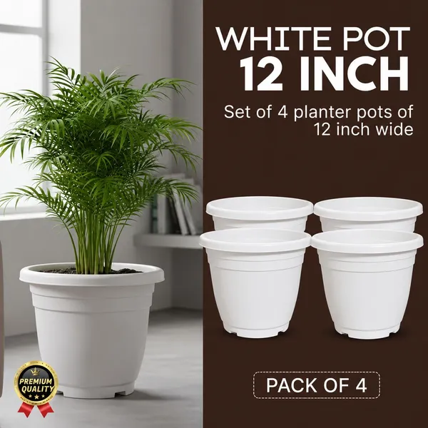 White_pot_12_inch_|_indoor_planter_pot_Plant_Container_Set_(Pack_of_4,_Plastic)