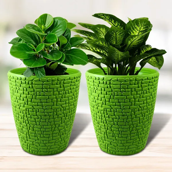 Plant_Container_Set_Gamla_planter_(Green_8"_Pack_Of_2)_Plant_Container_Set_(Pack_of_2,_Plastic)