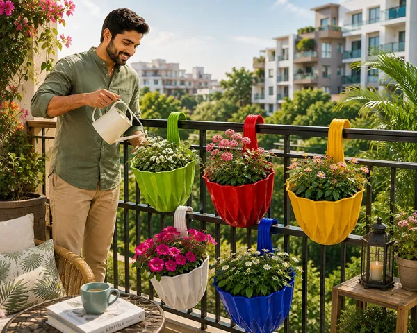 5_star_hanging_plastic_outdoor_balcony_Plant_Container_Set_(Pack_of_5,_Plastic)