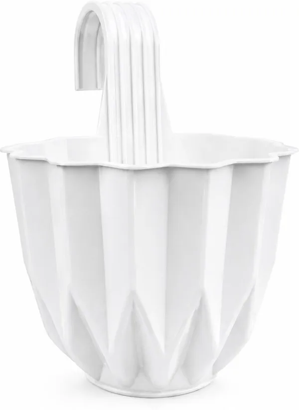 White_Hanging_Plastic_Outdoor_Balcony_Pack_Of_1_Plant_Container_Set_(Plastic)