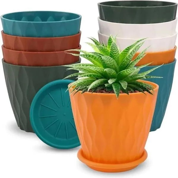 Plastic_Round_Flower_Pots_With_Drainage_Hole_Saucers_Plant_Container_Plant_Container_Set_(Pack_Of_5,_Plastic)