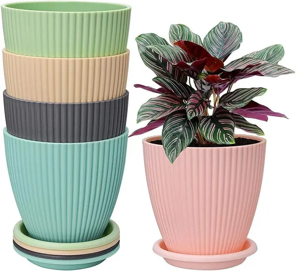 Plastic_Round_Flower_Pots_For_Home_Planters_5_Pcs_Set_Plastic_Vase_Plant_Container_Set_(Pack_Of_5,_Plastic)