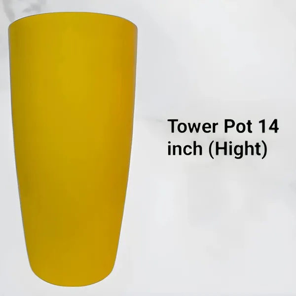 Lastic_Tower_Pot_14_Inch_(Hight)_Flower_Pots_For_Home/_Office_(Yellow)_Pack_1_Plant_Container_Set_(Plastic)