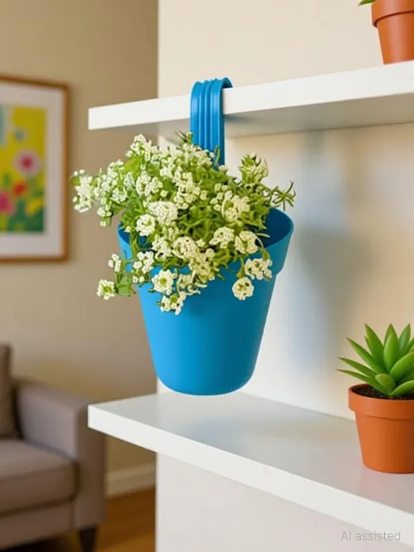 Valacia_Plastic_Hanging_Planters_10_Pcs_|_Multicolor_Pots_For_Home_&_Balcony_Plastic_Vase_(11_Inch,_Multicolor)