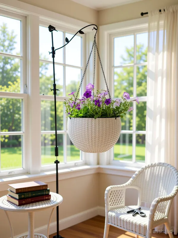 Plastic_Woven_Look_Hanging_Planters_With_Chain_Flower_Pots_(Set_Of_6)_Plastic_Vase_(15_Inch,_Orange)