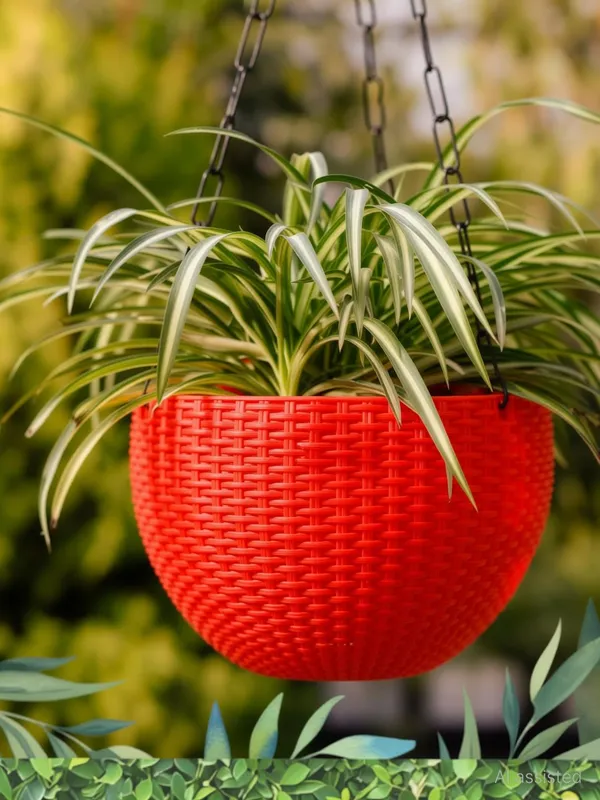 Euro_Hanging_Flower_Pot_|7_Inch|Pack_of_6_Plastic_Vase_(15_inch,_Multicolor)