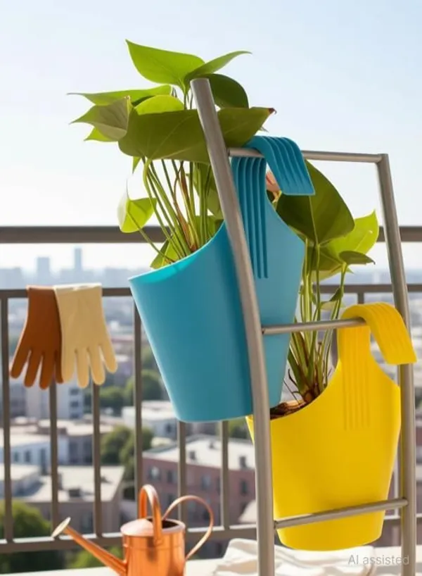 Multicolor_Plastic_Hanging_Planters_Pots_Set_Of_10_Plastic_Vase_(11_Inch,_Multicolor)
