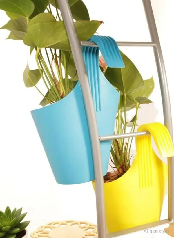 Multicolor_Plastic_Hanging_Planters_Pots_Set_Of_10_Plastic_Vase_(11_Inch,_Multicolor)