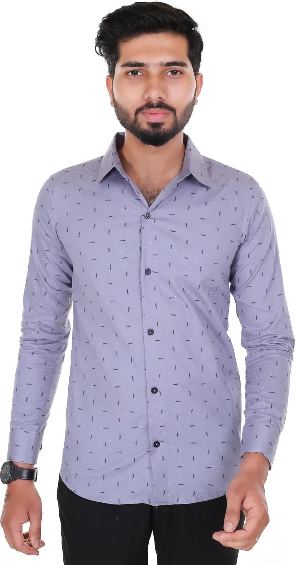 Tashreh_Men_Printed_Casual_Purple_Shirt