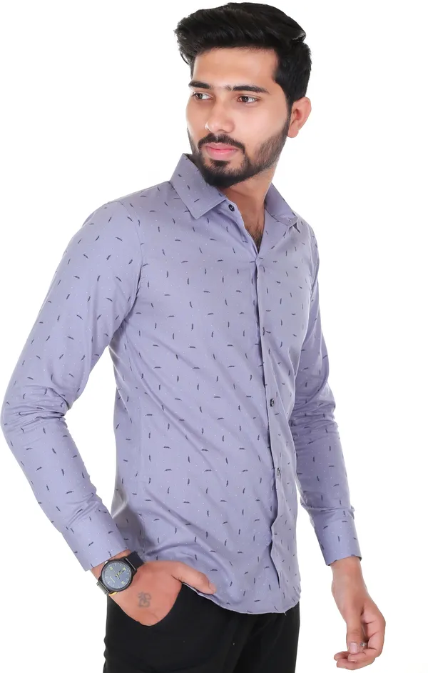 Tashreh_Men_Printed_Casual_Purple_Shirt
