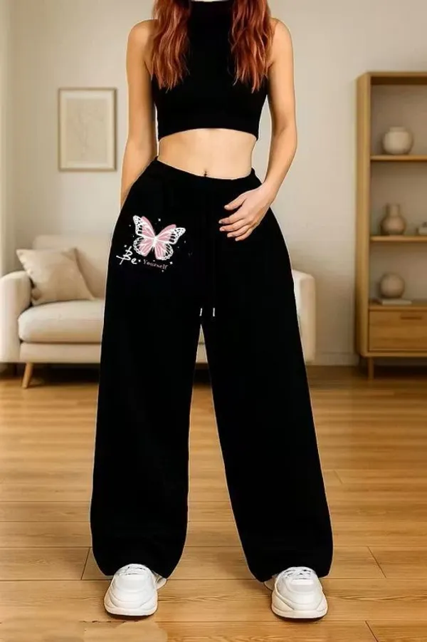 Tashreh_Graphic_Print_Women_Black_Track_Pants