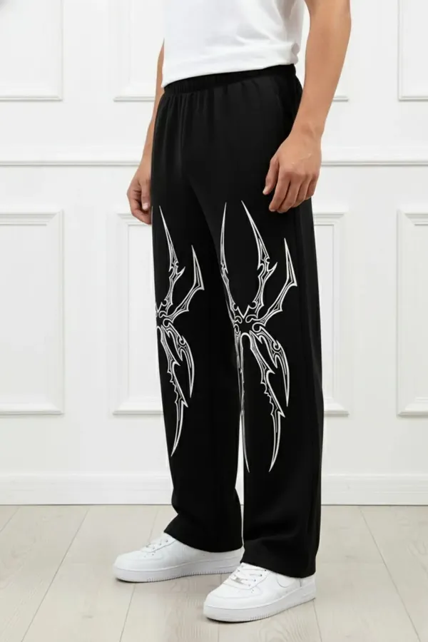 Tashreh_Graphic_Print_Men_Black_Track_Pants