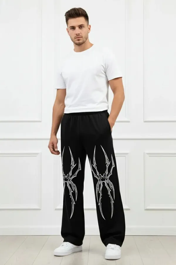 Tashreh_Graphic_Print_Men_Black_Track_Pants