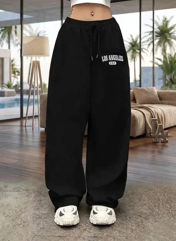 Tashreh_Printed_Women_Black_Track_Pants