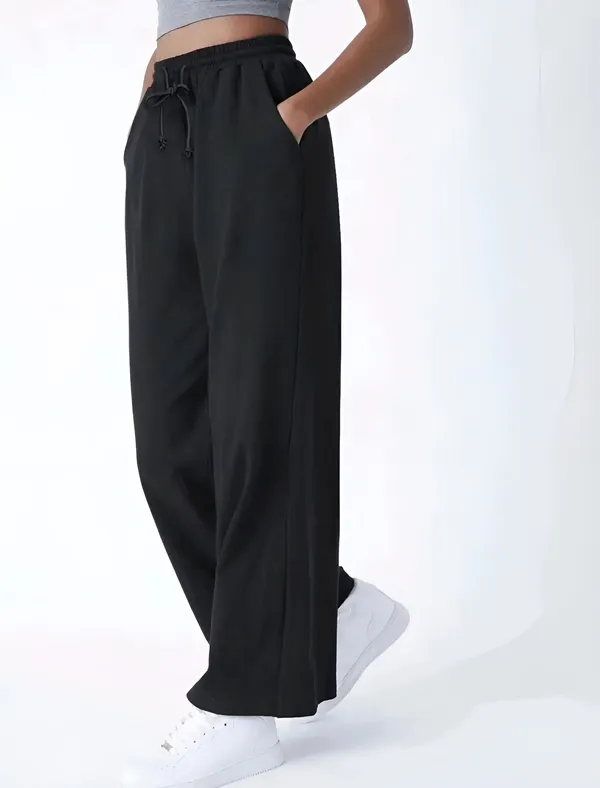 Tashreh_Solid_Women_Black_Track_Pants
