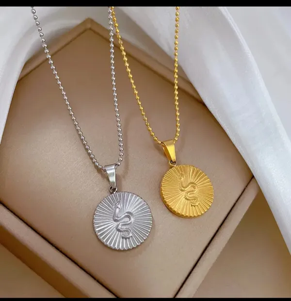 Gold__And_Silver_Alloy_Pendant_Necklace_For_Women